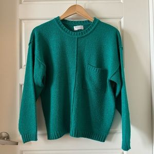 Vintage West Bound Crewneck Pocket Sweater in Teal Size Medium